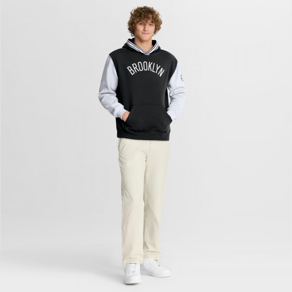 Толстовка Brooklyn Nets Fanatics Black/White Half Court Shot Clock Fastbreak