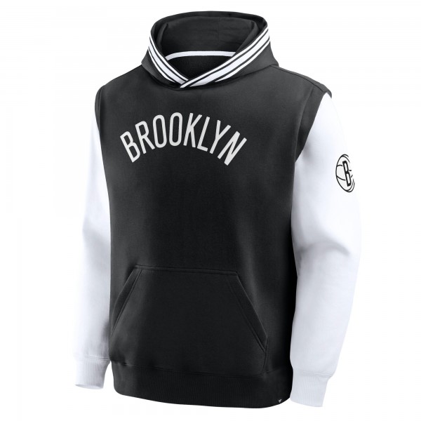 Толстовка Brooklyn Nets Fanatics Black/White Half Court Shot Clock Fastbreak