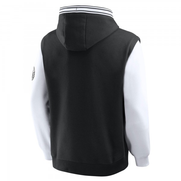 Толстовка Brooklyn Nets Fanatics Black/White Half Court Shot Clock Fastbreak