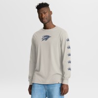 Футболка с длинным рукавом Oklahoma City Thunder Fanatics Cream Crossover Collection Ball Screen Action Premium