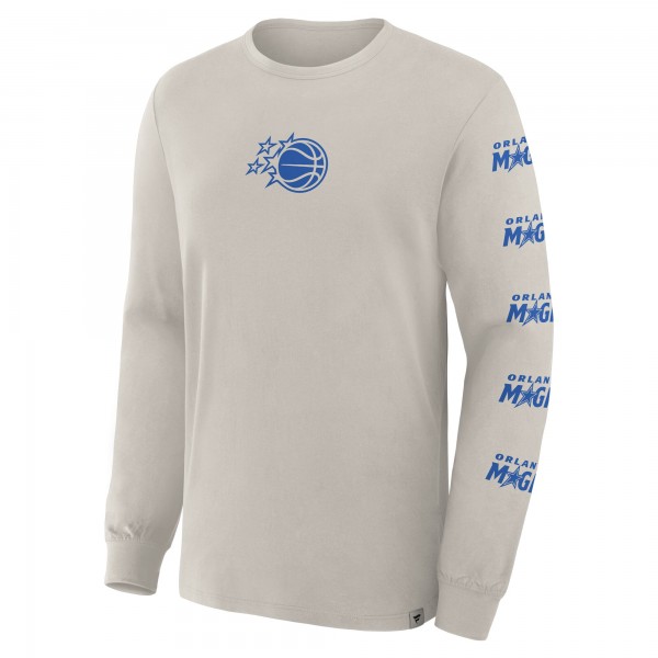 Футболка с длинным рукавом Orlando Magic Fanatics Cream Crossover Collection Ball Screen Action Premium