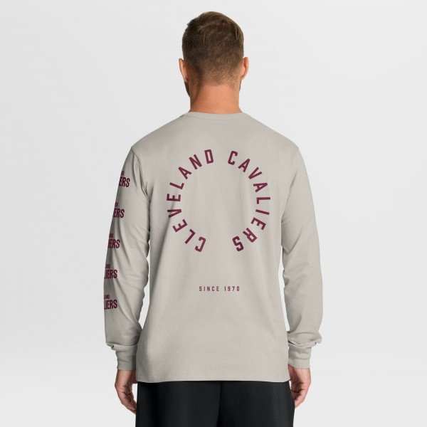 Cleveland Cavaliers Fanatics Cream Crossover Collection Ball Screen Action Premium Long Sleeve T-Shirt