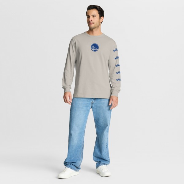 Golden State Warriors Fanatics Cream Crossover Collection Ball Screen Action Premium Long Sleeve T-Shirt