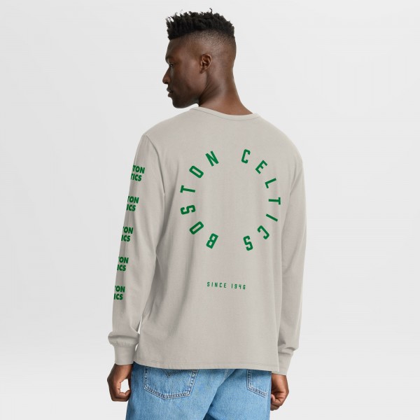 Boston Celtics Fanatics Cream Crossover Collection Ball Screen Action Premium Long Sleeve T-Shirt