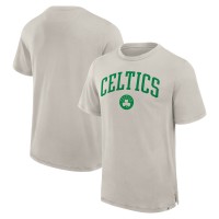 Boston Celtics Fanatics Cream Crossover Collection Pull Up Jumper Shot Premium T-Shirt