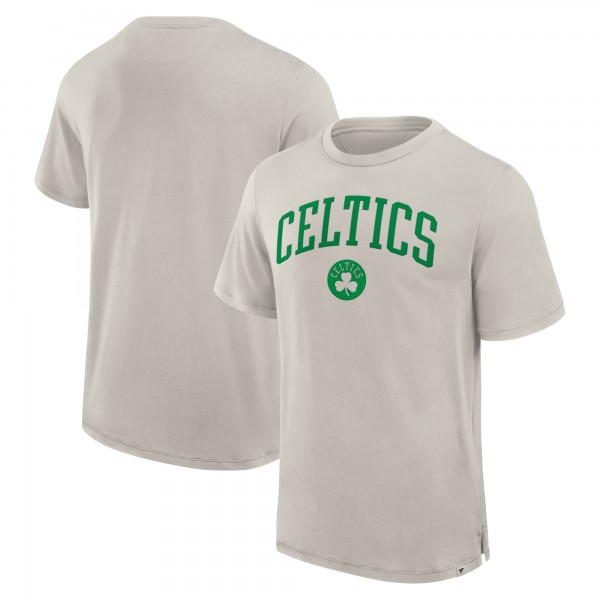Boston Celtics Fanatics Cream Crossover Collection Pull Up Jumper Shot Premium T-Shirt