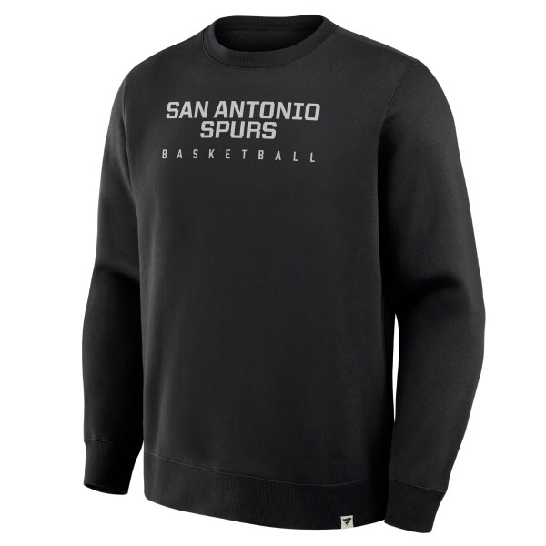 Свитшот San Antonio Spurs Fanatics Black Crossover Collection Defensive Rotation Drill Premium Pullover