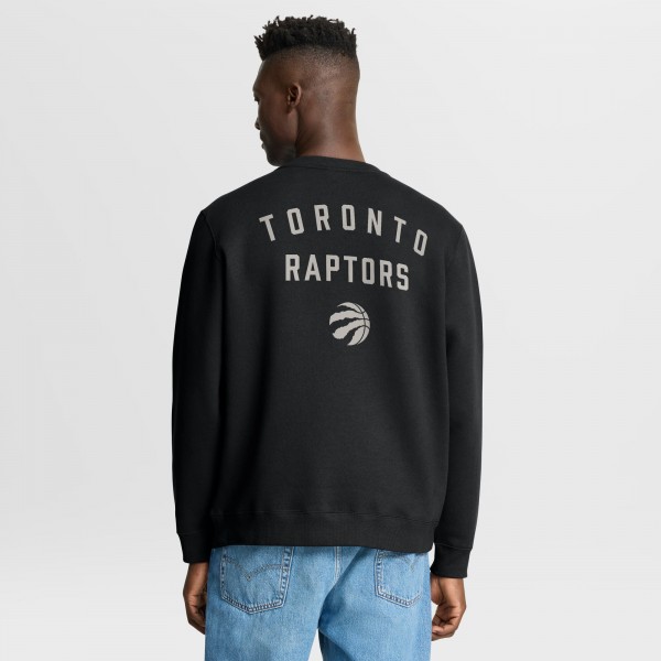 Toronto Raptors Fanatics Black Crossover Collection Defensive Rotation Drill Premium Pullover Sweatshirt