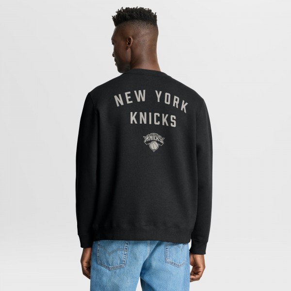 New York Knicks Fanatics Black Crossover Collection Defensive Rotation Drill Premium Pullover Sweatshirt