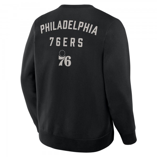 Philadelphia 76ers Fanatics Black Crossover Collection Defensive Rotation Drill Premium Pullover Sweatshirt
