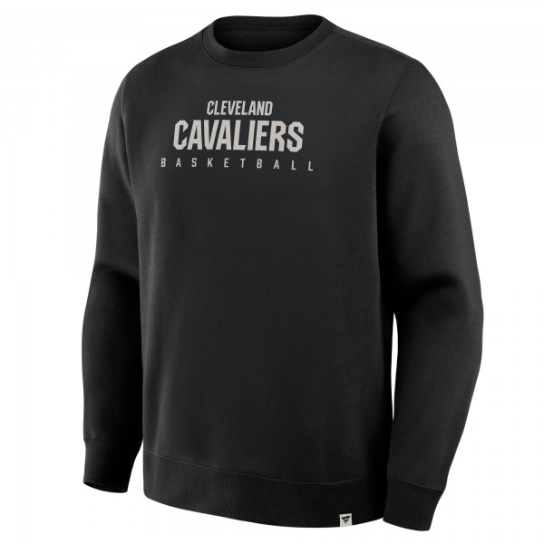Cleveland Cavaliers Fanatics Black Crossover Collection Defensive Rotation Drill Premium Pullover Sweatshirt