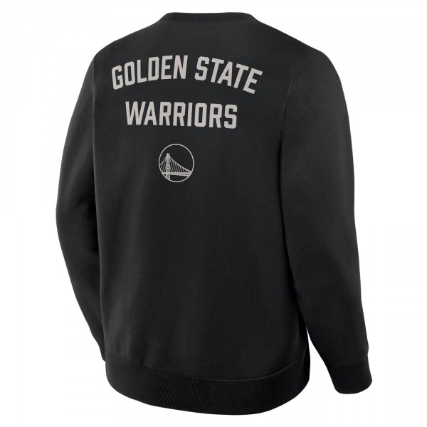 Golden State Warriors Fanatics Black Crossover Collection Defensive Rotation Drill Premium Pullover Sweatshirt