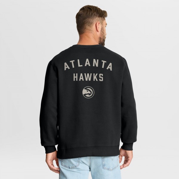 Atlanta Hawks Fanatics Black Crossover Collection Defensive Rotation Drill Premium Pullover Sweatshirt