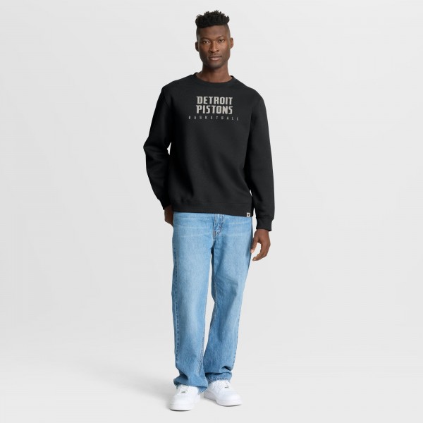 Detroit Pistons Fanatics Black Crossover Collection Defensive Rotation Drill Premium Pullover Sweatshirt