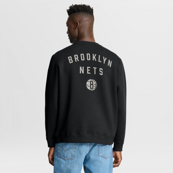 Brooklyn Nets Fanatics Black Crossover Collection Defensive Rotation Drill Premium Pullover Sweatshirt
