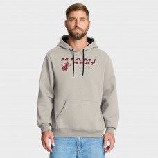 Miami Heat Fanatics Off White Crossover Collection Blocked Shot Premium Pullover Hoodie