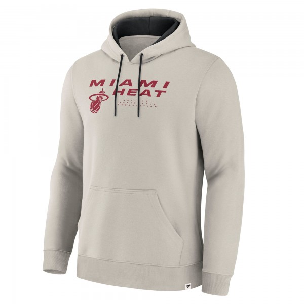 Miami Heat Fanatics Off White Crossover Collection Blocked Shot Premium Pullover Hoodie