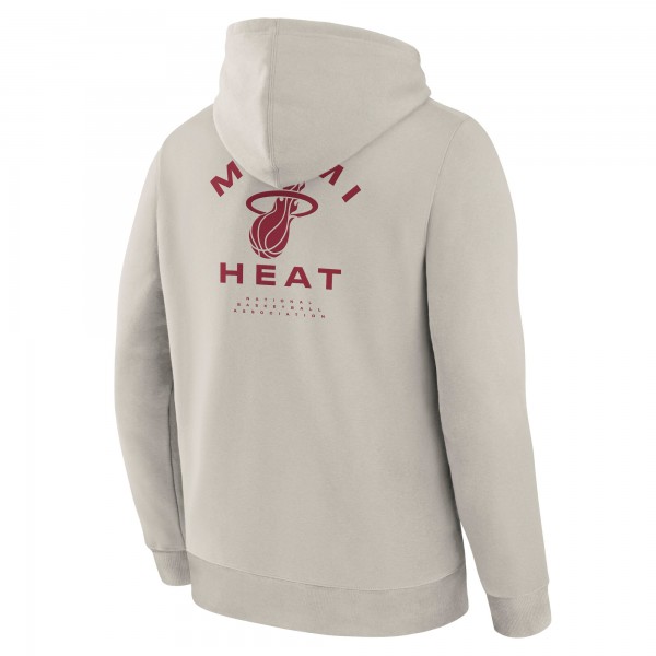 Miami Heat Fanatics Off White Crossover Collection Blocked Shot Premium Pullover Hoodie
