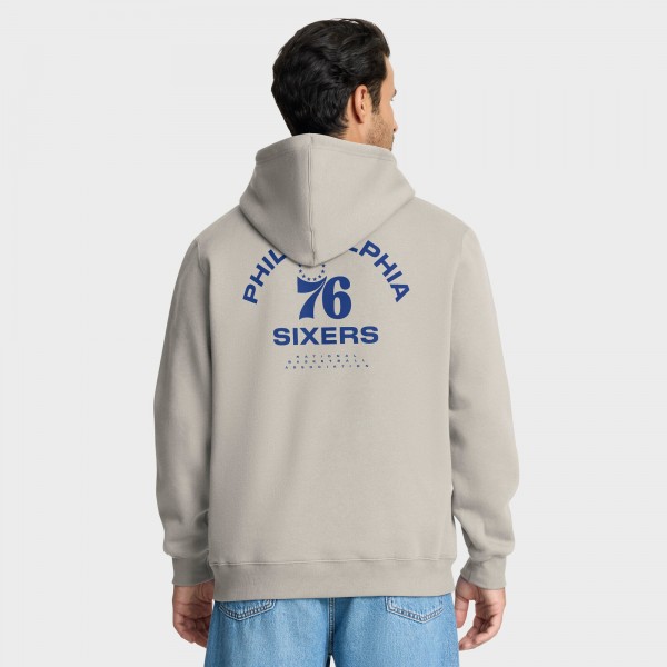 Philadelphia 76ers Fanatics Off White Crossover Collection Blocked Shot Premium Pullover Hoodie