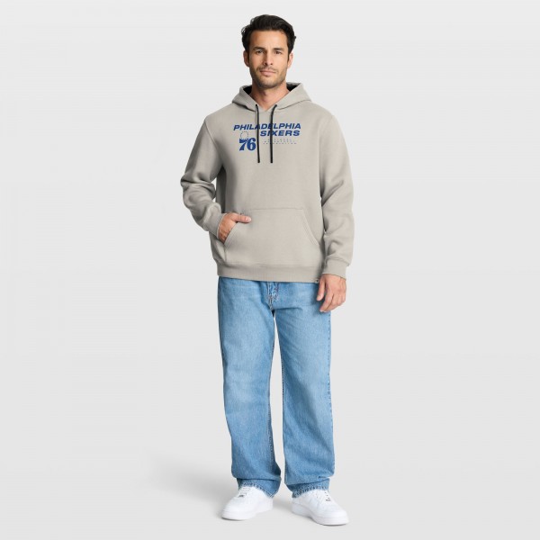 Philadelphia 76ers Fanatics Off White Crossover Collection Blocked Shot Premium Pullover Hoodie