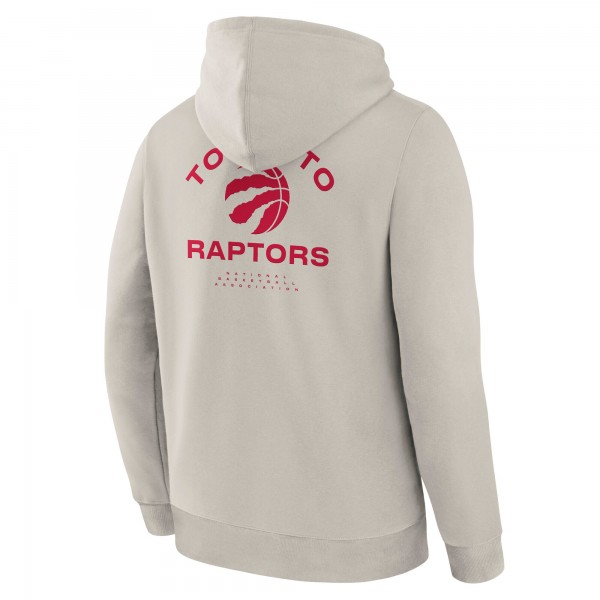 Toronto Raptors Fanatics Off White Crossover Collection Blocked Shot Premium Pullover Hoodie