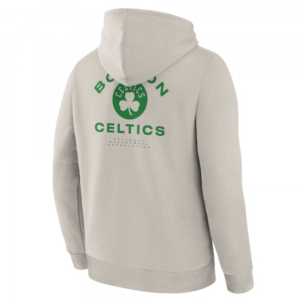 Boston Celtics Fanatics Off White Crossover Collection Blocked Shot Premium Pullover Hoodie