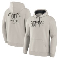 Brooklyn Nets Fanatics Off White Crossover Collection Blocked Shot Premium Pullover Hoodie