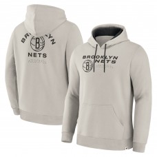 Brooklyn Nets Fanatics Off White Crossover Collection Blocked Shot Premium Pullover Hoodie