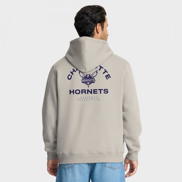 Charlotte Hornets Fanatics Off White Crossover Collection Blocked Shot Premium Pullover Hoodie