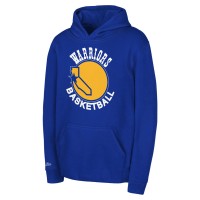 Preschool Golden State Warriors Mitchell & Ness Royal Retro Logo Pullover Hoodie