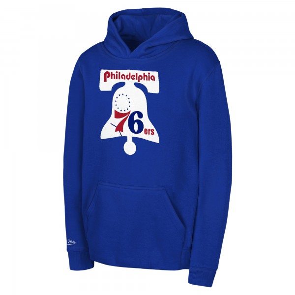 Preschool Philadelphia 76ers Mitchell & Ness Royal Retro Logo Pullover Hoodie