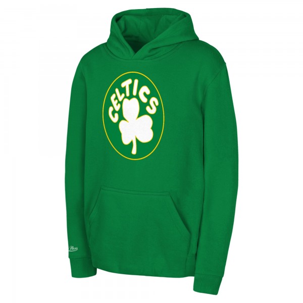 Preschool Boston Celtics Mitchell & Ness Kelly Green Retro Logo Pullover Hoodie