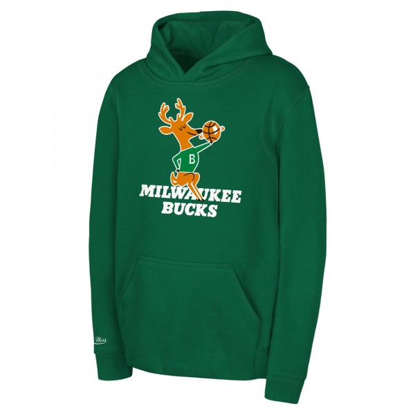 Toddler Milwaukee Bucks Mitchell & Ness Green Retro Logo Pullover Hoodie