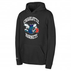 Toddler Charlotte Hornets Mitchell & Ness Black Retro Logo Pullover Hoodie