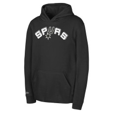 Детская San Antonio Spurs Mitchell & Ness Black Retro Logo Pullover Hoodie
