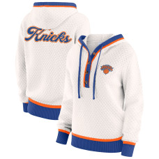 Женская Толстовка New York Knicks WEAR by Erin Andrews Cream Plus Size Sweater