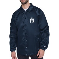 Куртка на кнопках New York Yankees Starter Navy Retro Logo Raglan Coaches