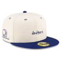 Бейсболка Los Angeles Dodgers New Era Cream/Royal Micah Dreams x MLB Blank Canvas 59FIFTY