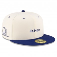 Бейсболка Los Angeles Dodgers New Era Cream/Royal Micah Dreams x MLB Blank Canvas 59FIFTY
