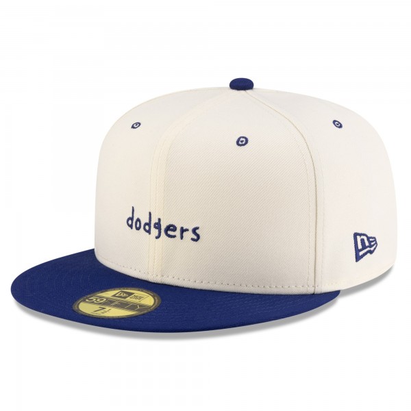 Бейсболка Los Angeles Dodgers New Era Cream/Royal Micah Dreams x MLB Blank Canvas 59FIFTY