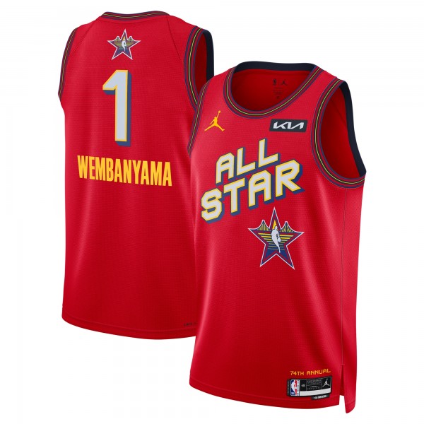 Джерси Unisex Victor Wembanyama Jordan Brand Red 2025 NBA All-Star Game Swingman Player