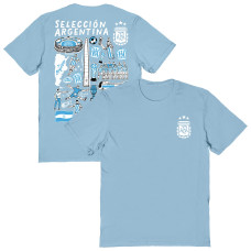 Женская Футболка Argentina National Team Vive La Fete Impressions Artwork - Light Blue