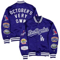 Los Angeles Dodgers OVO x New Era Royal Full-Snap Twill Satin Jacket