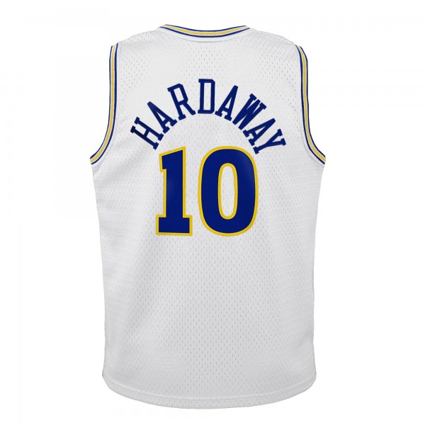 Подростковая Golden State Warriors Tim Hardaway Mitchell & Ness White 1990-91 Hardwood Classics Swingman Throwback Home Jersey