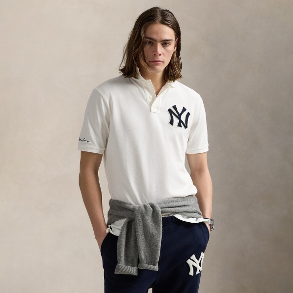 Yankees Polo Ralph Lauren White Polo Shirt