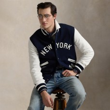 Yankees Polo Ralph Lauren Navy Fleece Jacket