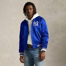Yankees Polo Ralph Lauren Royal Satin Jacket