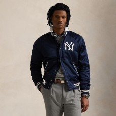 Yankees Polo Ralph Lauren Navy Satin Jacket