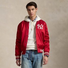 Yankees Polo Ralph Lauren Red Satin Jacket