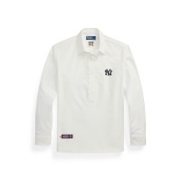 Yankees Polo Ralph Lauren White Oxford Shirt